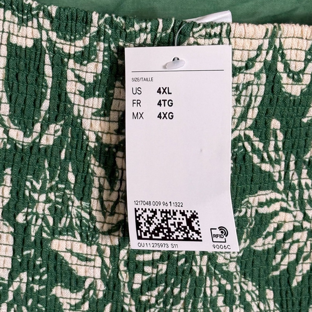 H&M Green and Off White Tropical Floral Dress with Spaghetti Straps. NWT - Picture 6 of 10